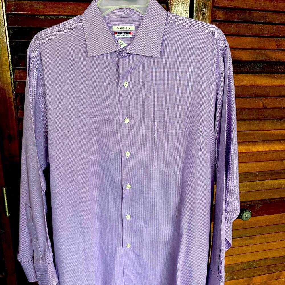 Van Heusen purple button down shirt